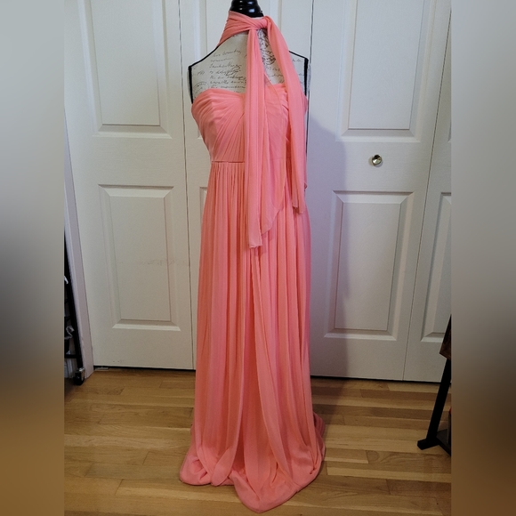 David's Bridal Coral Convertible Dress Size 4 - Picture 4 of 6